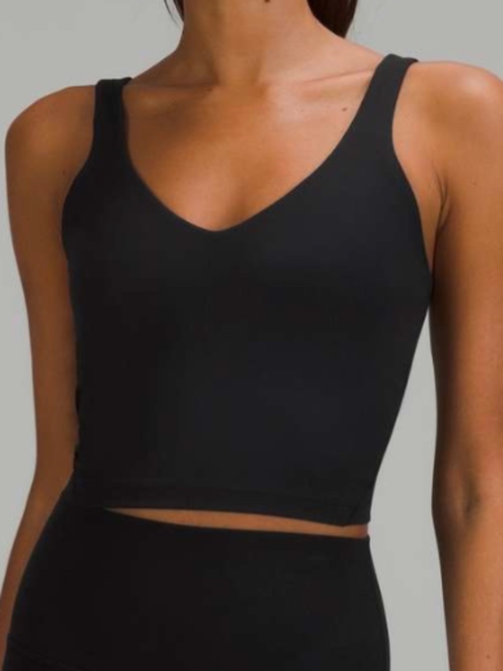 lululemon athletica Black Cropped Align Tank